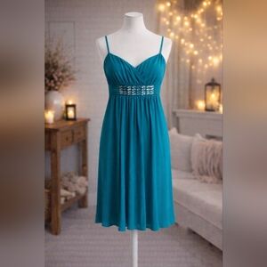 Teal Sleeveless Dress Y2K 90s 00s 10s